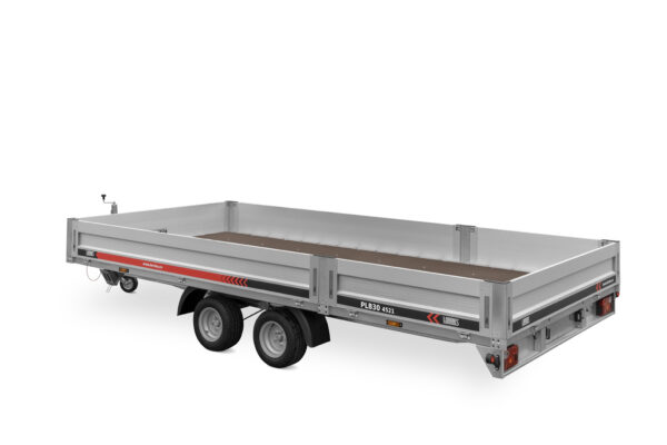 przyczepa laweta z burtami aluminiowymi dmc 3000 kg 4,5 metra