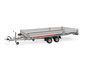 przyczepa laweta z burtami aluminiowymi dmc 3000 kg 5 metrów