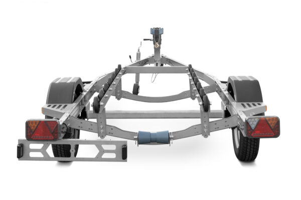 lekka przyczepa podłodziowa z dmc do 750 kg z płozo-rolkami